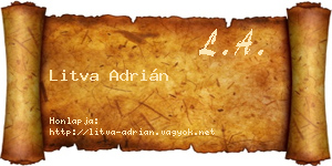 Litva Adrián névjegykártya